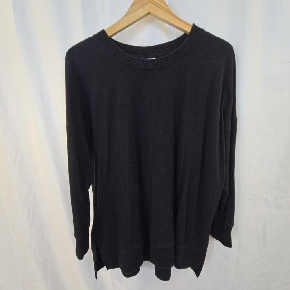 LuLaRoe Sweatshirt Womens XL Black Fleece Crew Neck Long Sleeve Pullover Relaxed